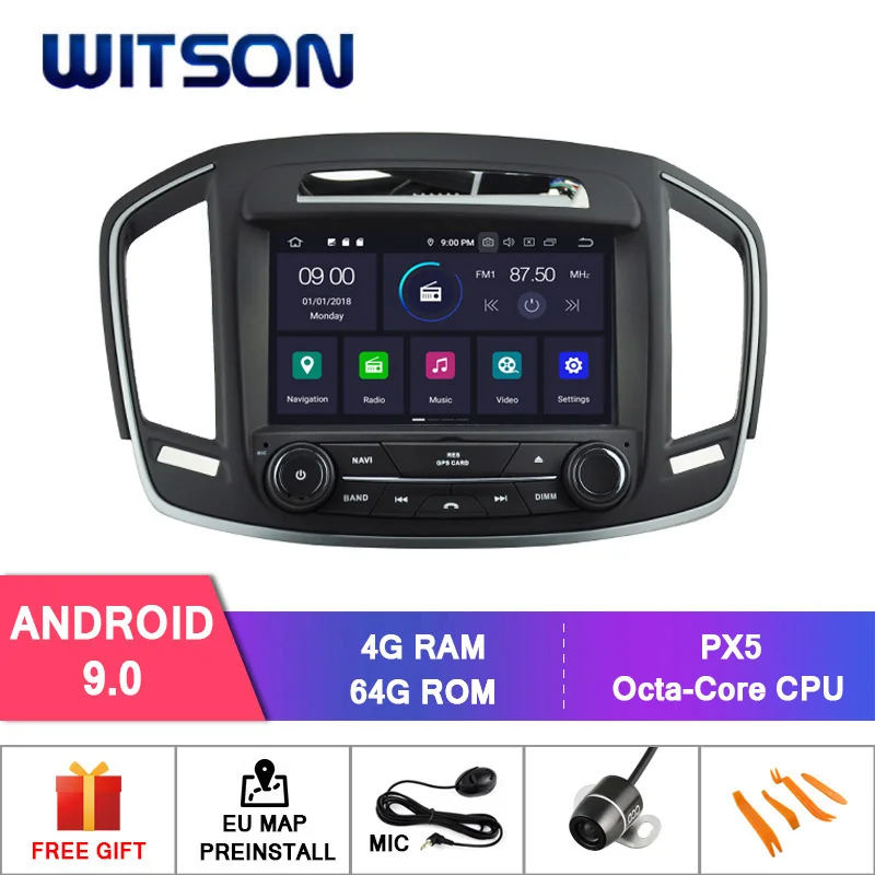 WITSON Android 9,0 Восьмиядерный PX5 автомобильный dvd gps Радио Стерео головное устройство для OPEL INSIGNIA 4 Гб ram 64 Гб rom Автомобильный gps навигатор