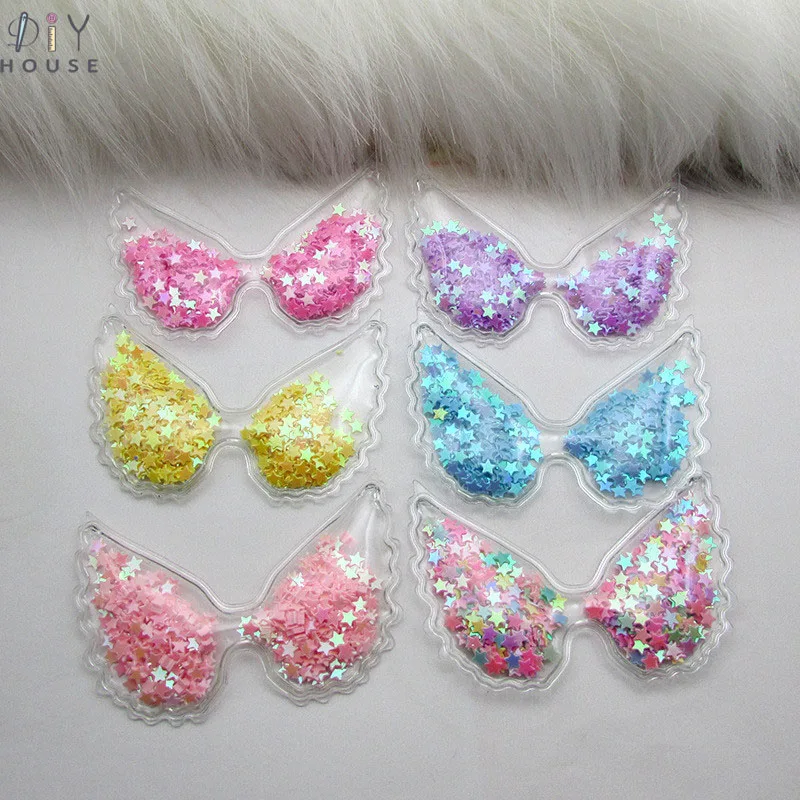 Прозрачные блестящие милые нашивки Крылья Ангела 2-10 шт. Аппликации