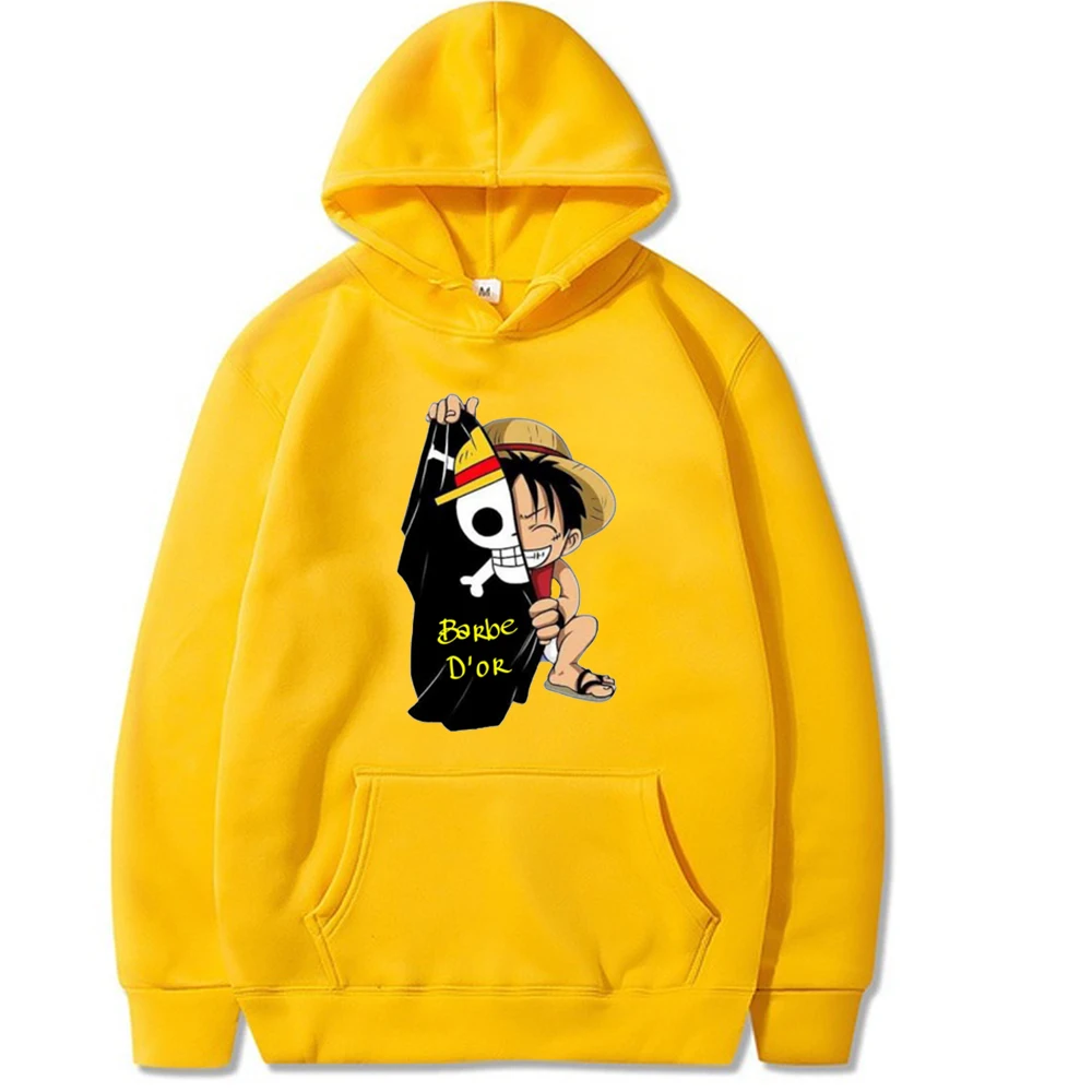 

One Piece Hoodies Pullover Sweatshirt Autumn Winter Streetwear Loose and Comfortable
