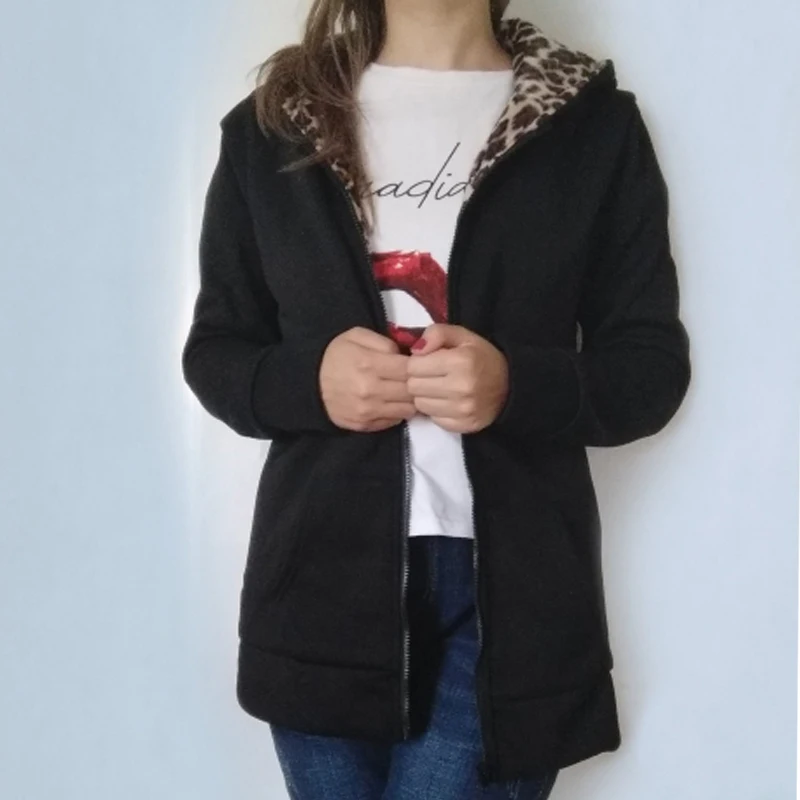 Women's winter warm new casual solid color long zipper hoodie pullover sweatshirt autumn women's casual sweatshirt
