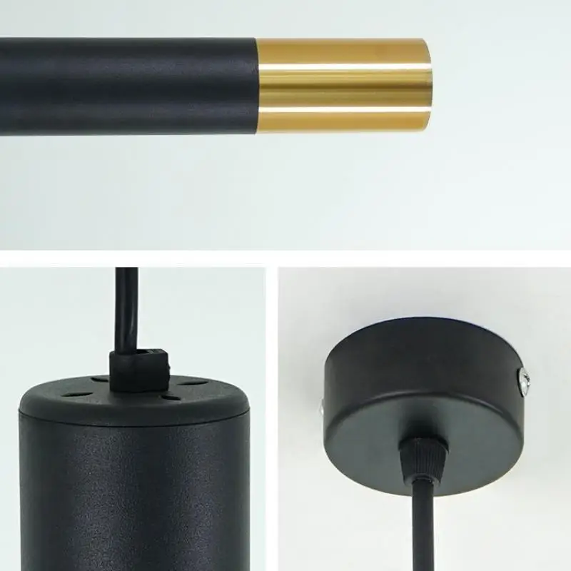 Одна осветительная головка 12 Вт творческий простой привести люстра зал черно