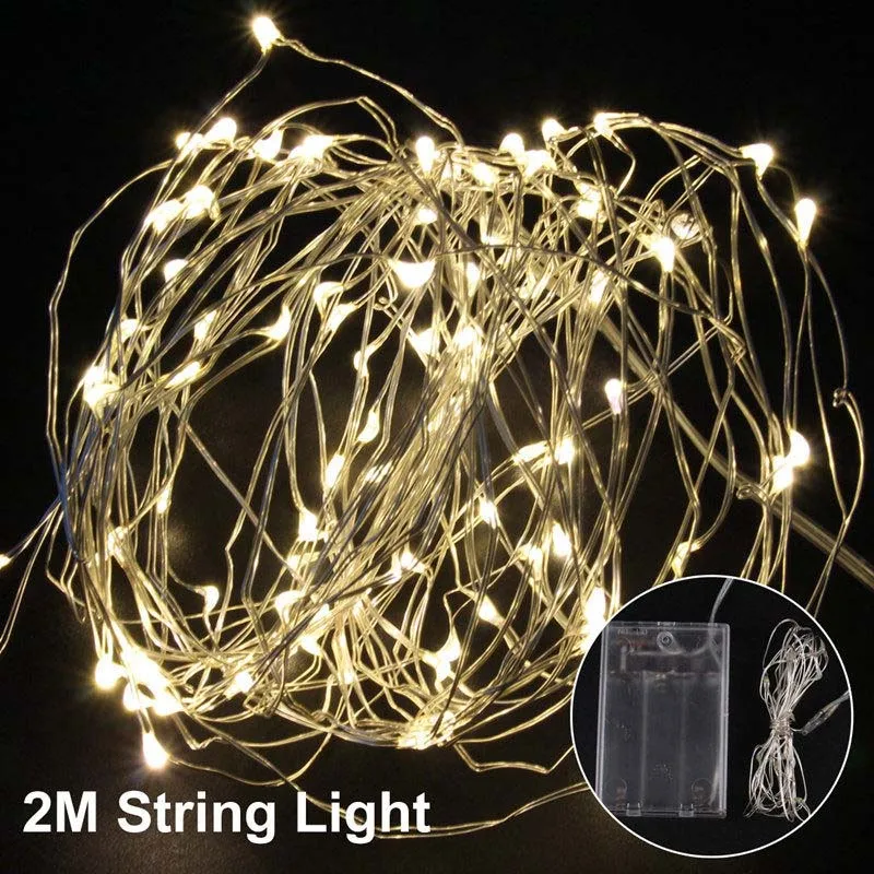 2M String led 2 СВЕТОДИОДНАЯ Гирлянда со звездой лося, рождественские украшения, Рождественское украшение для дома, новогодний декор - Цвет: 2M String led 2