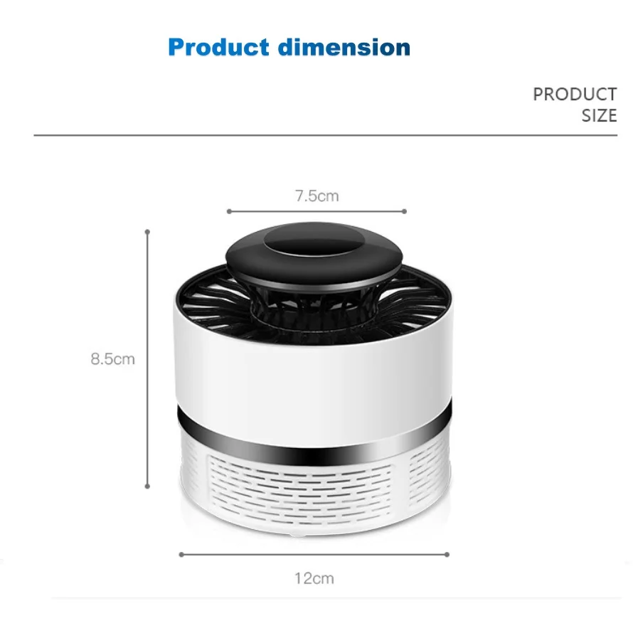 Светодиодная УФ-лампа для уничтожения комаров мощностью 7 Вт светильник ильник