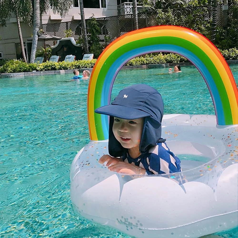 Летнее Детское кольцо с мультипликационным принтом безопасное надувное для