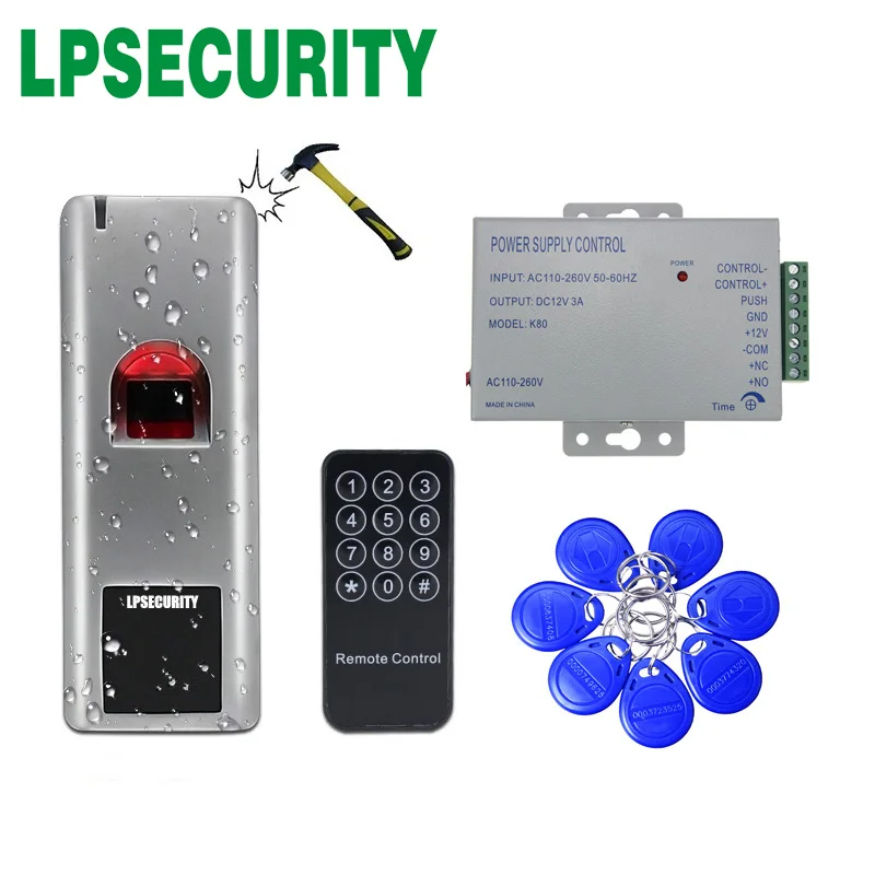 IC 13.56MHZ with k80 Открытый 1000 пользователей считыватель отпечатков пальцев RFID биометрический контроль доступа отпечатков пальцев Система доступа к двери 10 тегов адаптер питания 12 В 3 А - Цвет: IC 13.56MHZ with k80