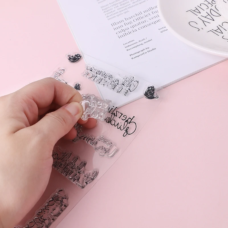 

Alphabet DIY Silicone Clear Stamp Cling Seal Scrapbook Embossing Album Decor New