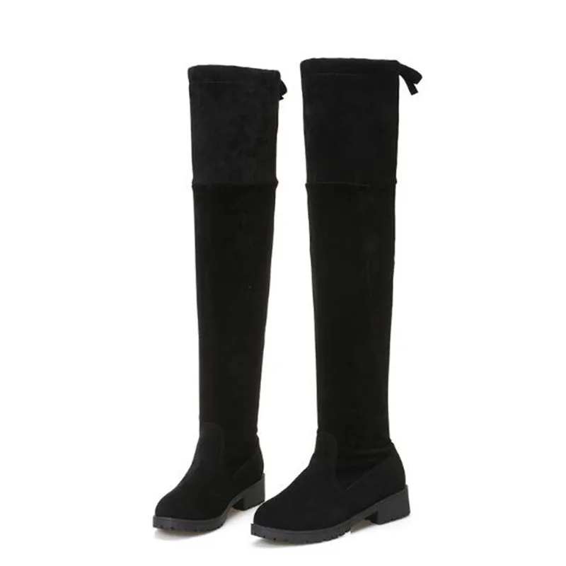 Black single lining Г., новые зимние женские однотонные повседневные Ботинки martin с круглым носком Модные теплые и удобные бархатные ботинки - Цвет: Black single lining