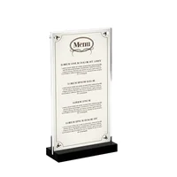 20*10cm Acrylic Magnetic Photo Frame Stand Table Display Stand Desk Sign Holder Black Base Label Menu Stand Poster Photo Frame