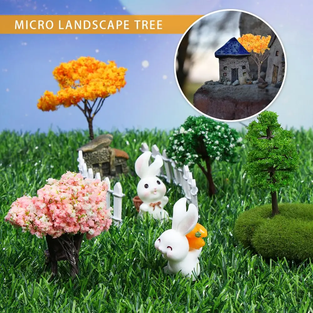 

Styles Miniatures DIY Crafts Fairy Garden Figure Moss Ornament Mini Tree Bonsai Decoration Dollhouse Decor Micro Plant