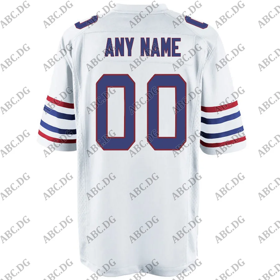 

Men Women Kid Youth Buffalo White Customized Alternate Game Jersey Any Name Any Number
