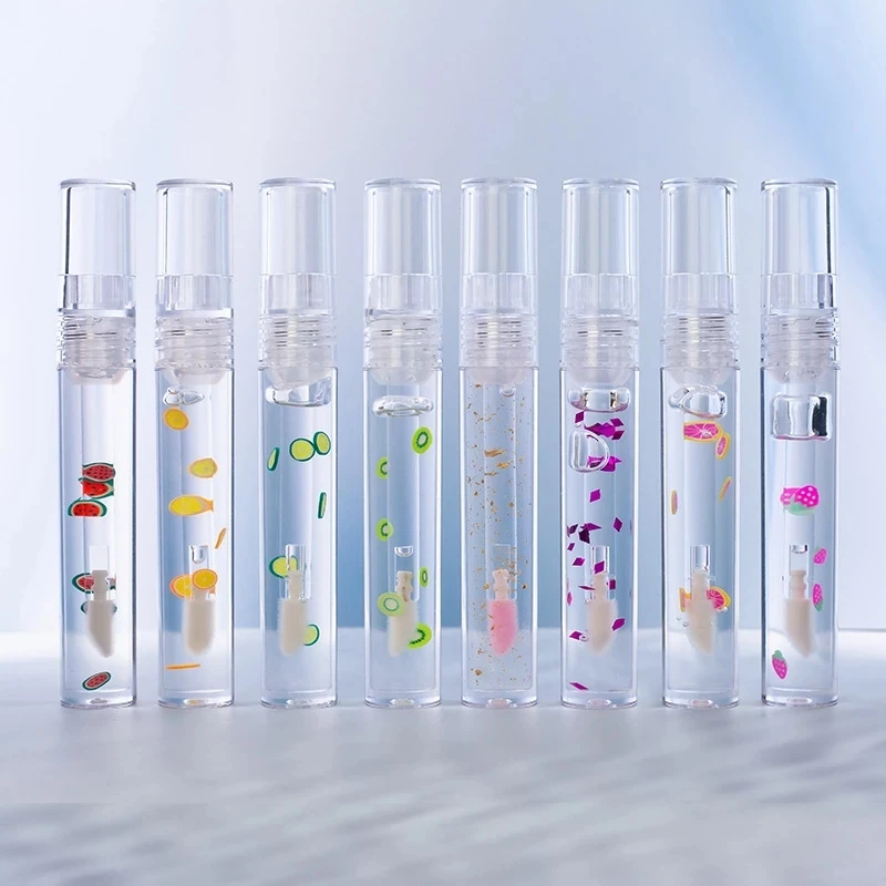 4.5ml Empty Lip Gloss Tube, DIY Plastic Clear Liquid Lipstick Container, Round Transparent Lipgloss Bottle, Private Label Vendors