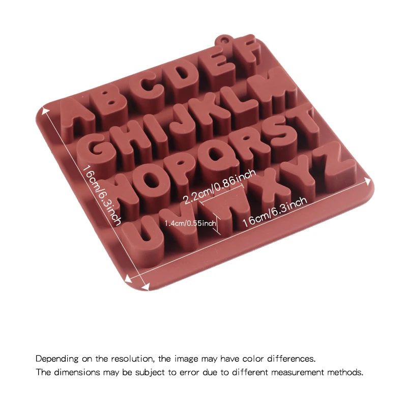 

Small 26 English Alphabet Letters Silicone Chocolate Mold Candy Bar Soap Pan Cake Decorating Tools Molds Baking Accessories