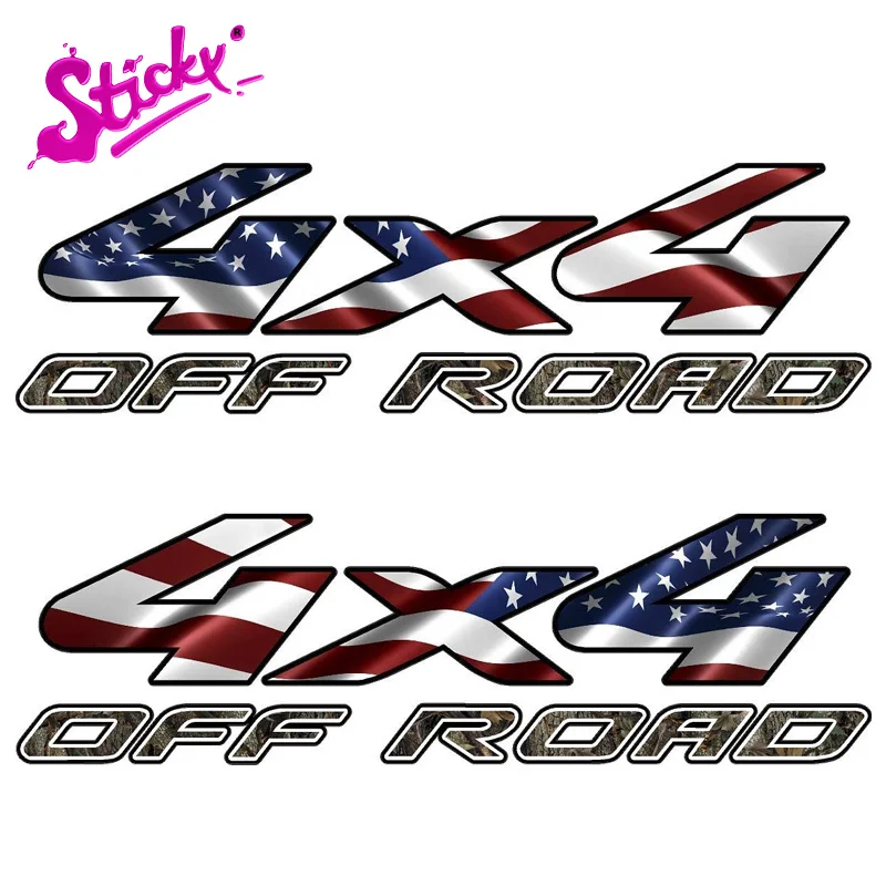 

STICKY 4x4 Truck Jahre Camouflage American Flag Car Sticker Decal Accessories for RV Auto Motocross Racing Laptop Helmet Trunk