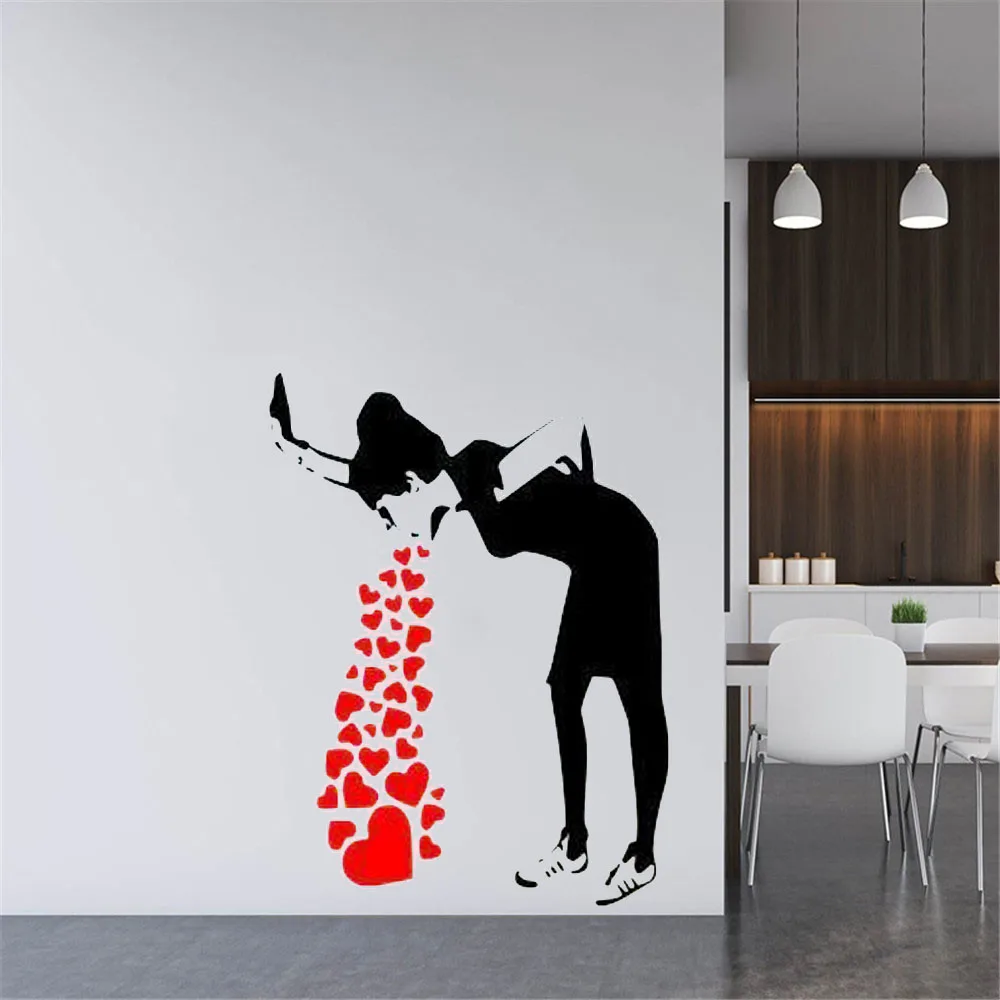 

Funny Graffiti Love Sick - Iconic Wall Sticker Wall Decal Wall Stickers Home Decor Wall Stickers For Living room ph258
