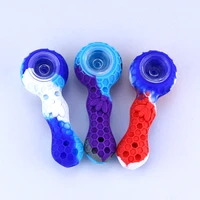 creative silicone smoking pipe spoon tobacco pipes cigarette tubes herb tobacco household merchandises