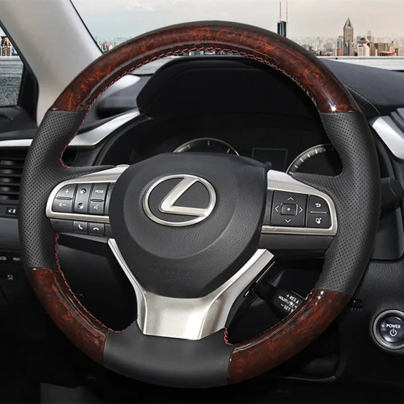 

Самодельные кожаные персиковые зернистые аксессуары для интерьера автомобиля Lexus ES200 ES300h RX300 LX570