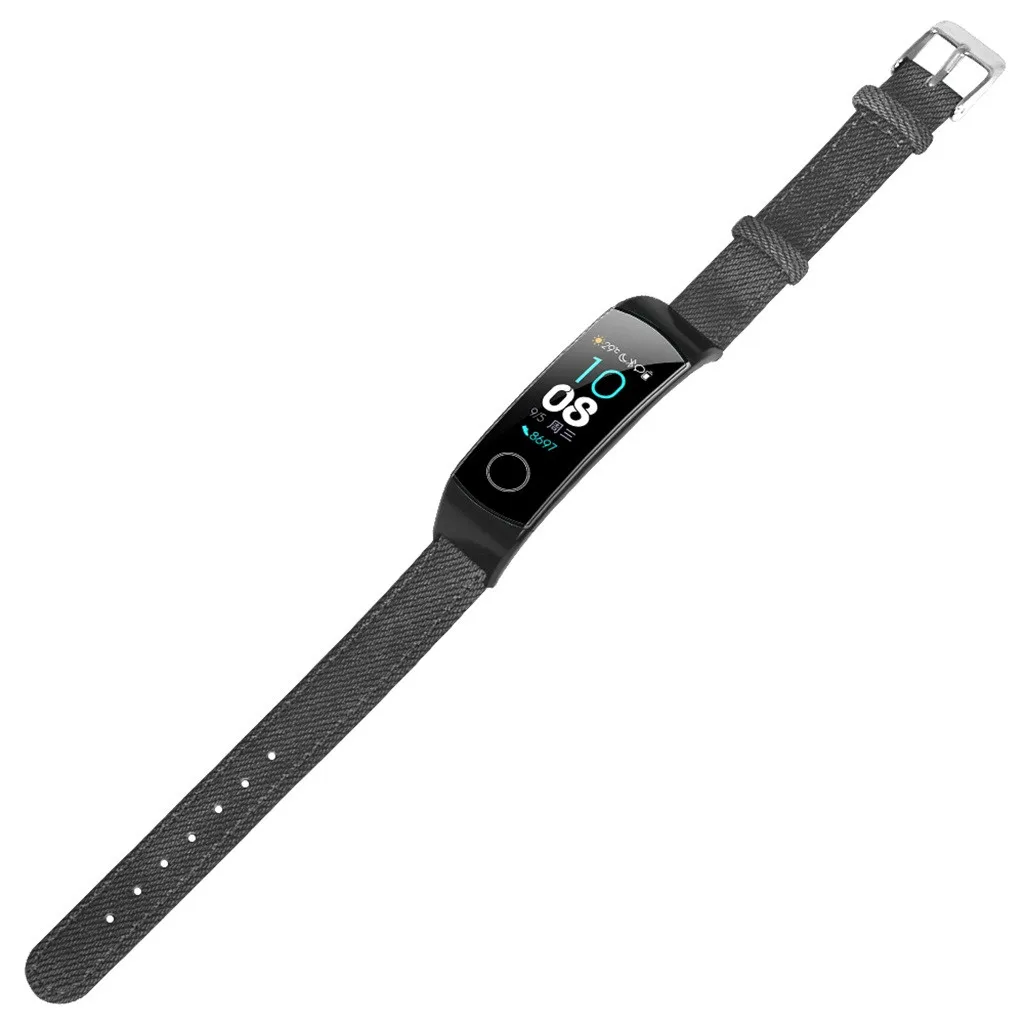 Ouhaobin ремешок на запястье для huawei Honor Band 5/4, джинсовый браслет, металлический чехол, ремешок на запястье, аксессуары для часов