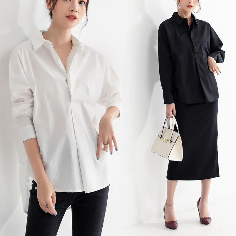 

2021 Spring Autumn Office Lady Women White Long Sleeve Shirts elegant ChiffonBlouses Casual Plus Size Loose Tops 10239
