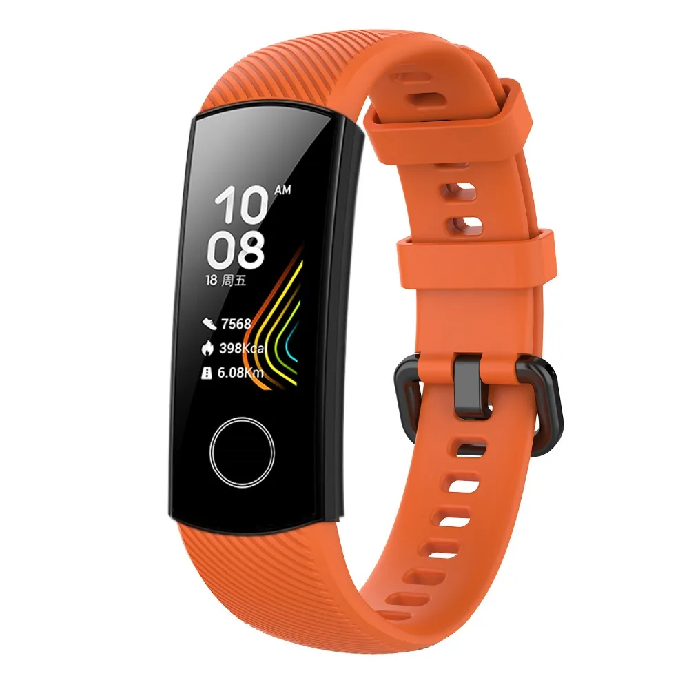 Силиконовый браслет для huawei honor Band 5 Смарт-браслет Amoled Band для honor band 5 глобальная версия Correa honor band 4