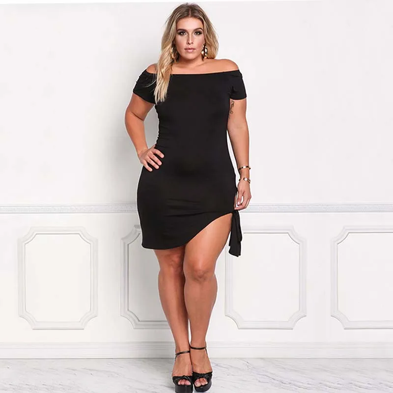 WHZHM черные вечерние платья с коротким рукавом бантиком и шнуровкой обтягивающие