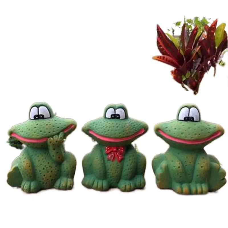 

Frog Garden Statue Potted Plant Decorative Sculptures Cartoon Frog Flowerpot Ceramic Horticultural Decor