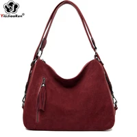 fashion nubuck leather handbags brand faux suede messenger crossbody bag luxury handbags women bags designer shoulder bags sac