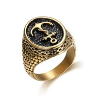 vintage mens anchor rings motorcycle party personality viking pirate rings punk finger ring cool biker mens rings jewelry