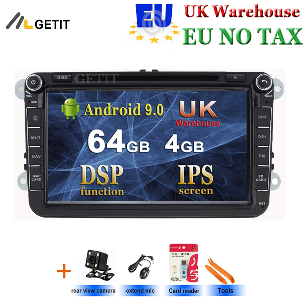 4 ГБ ОЗУ Android 9,0 автомобильный DVD Радио Стерео gps для VW Passat CC Golf 5 6 T5 EOS B5 B6 B7 Jetta Touran Tiguan Multivan