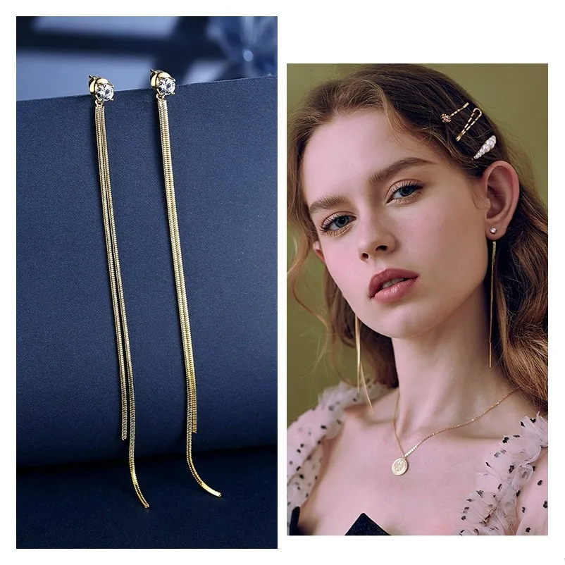 Модные золотистые серьги подвески siilvet для женщин яркие висячие