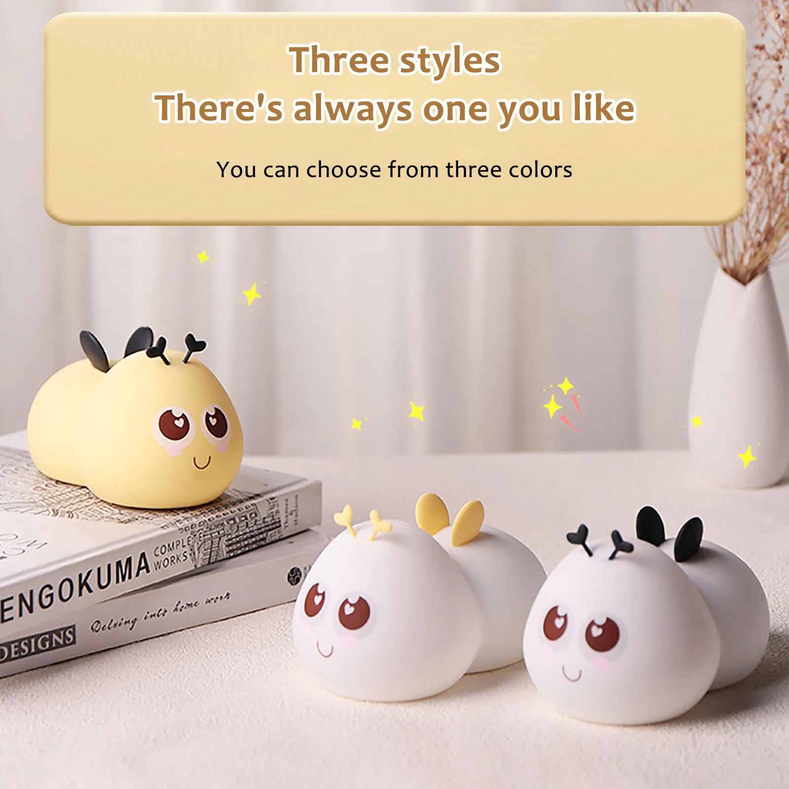 Новый милый прикроватный ночник с пчелиным светом перезаряжаемый от Usb цветной