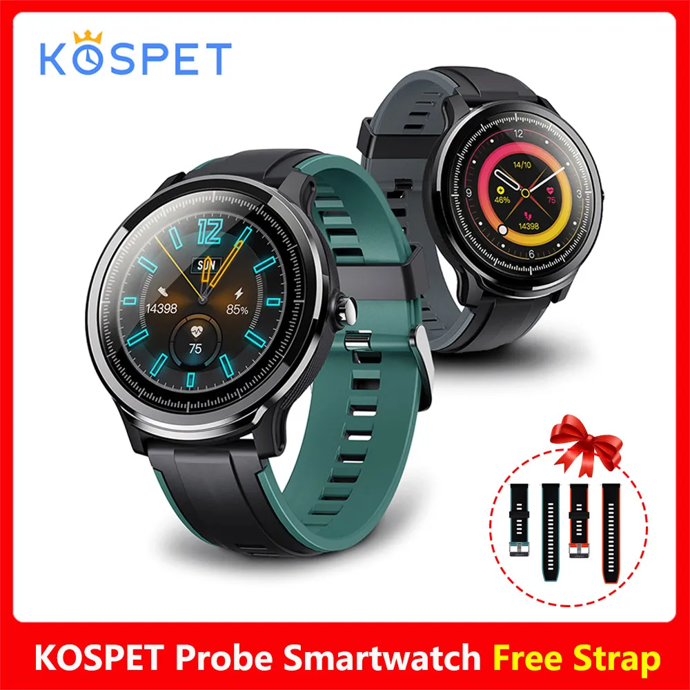 Смарт часы KOSPET для мужчин и женщин водонепроницаемые умные IP68 с пульсометром
