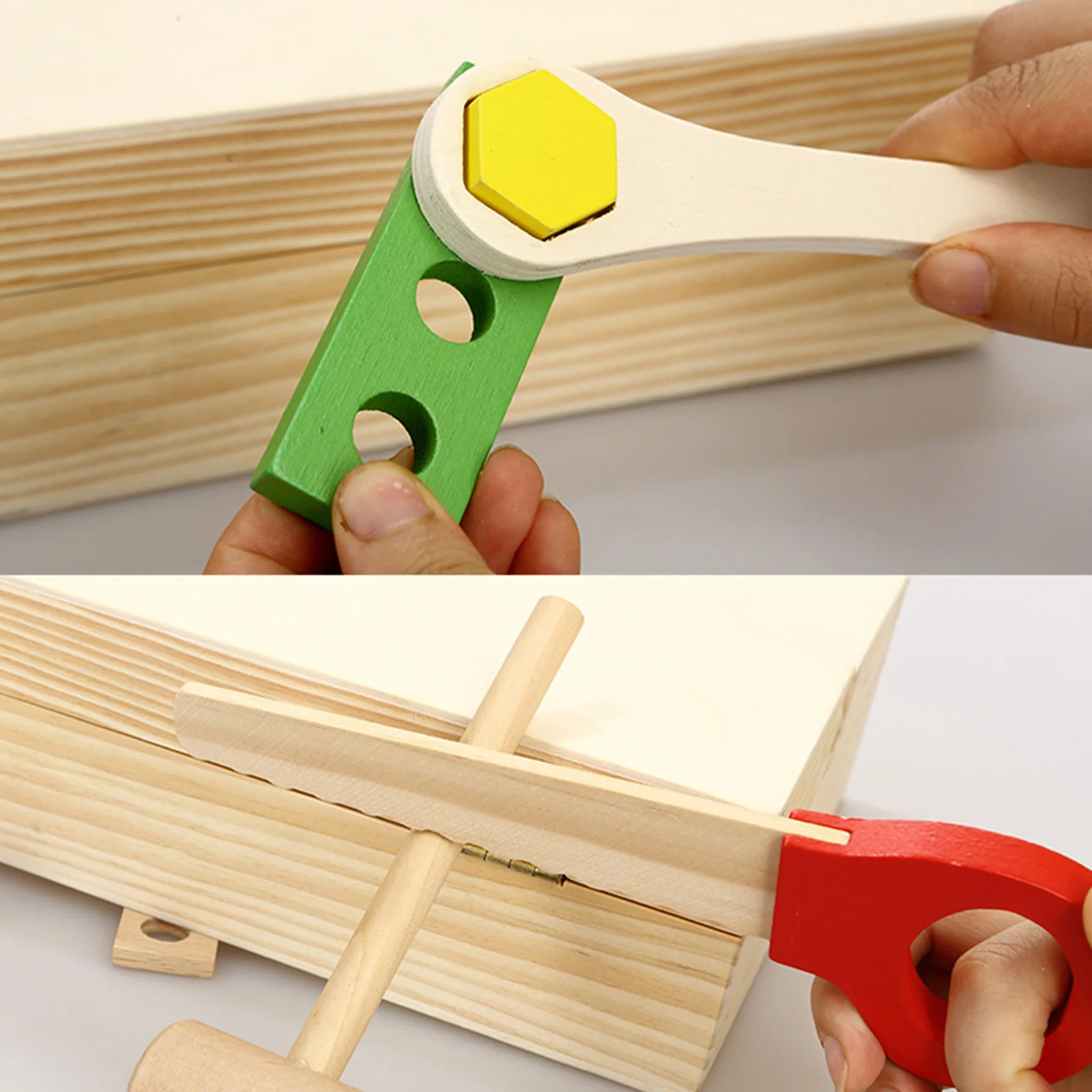 

Child Maintenance Management Tool Box Toy Diy Simulation Box Wooden Tool Set Boy Play House Puzzle Kit Children Construction Toy