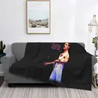 Неоновое одеяло Freddie Mercury с микрофоном, много цветов, свободное Брендовое фланелевое одеяло с принтом для отдыха