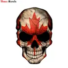 Наклейка Three Ratels FC318 с изображением канадского черепа, скелета, призрака, мотоцикла, ноутбука, скейтборда, шлема, наклейка, флаг