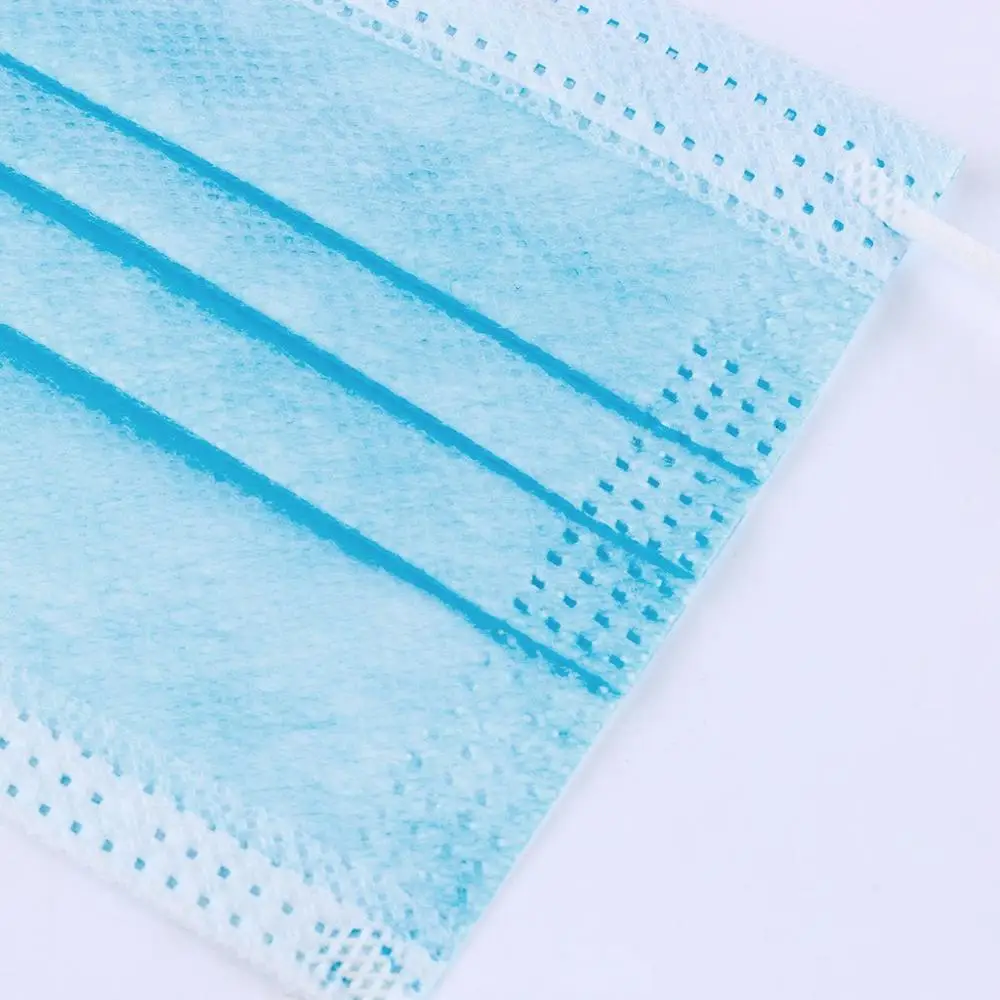 50 шт. Классическая наружная синяя воздушная Очищающая маска для лица 3 слоя