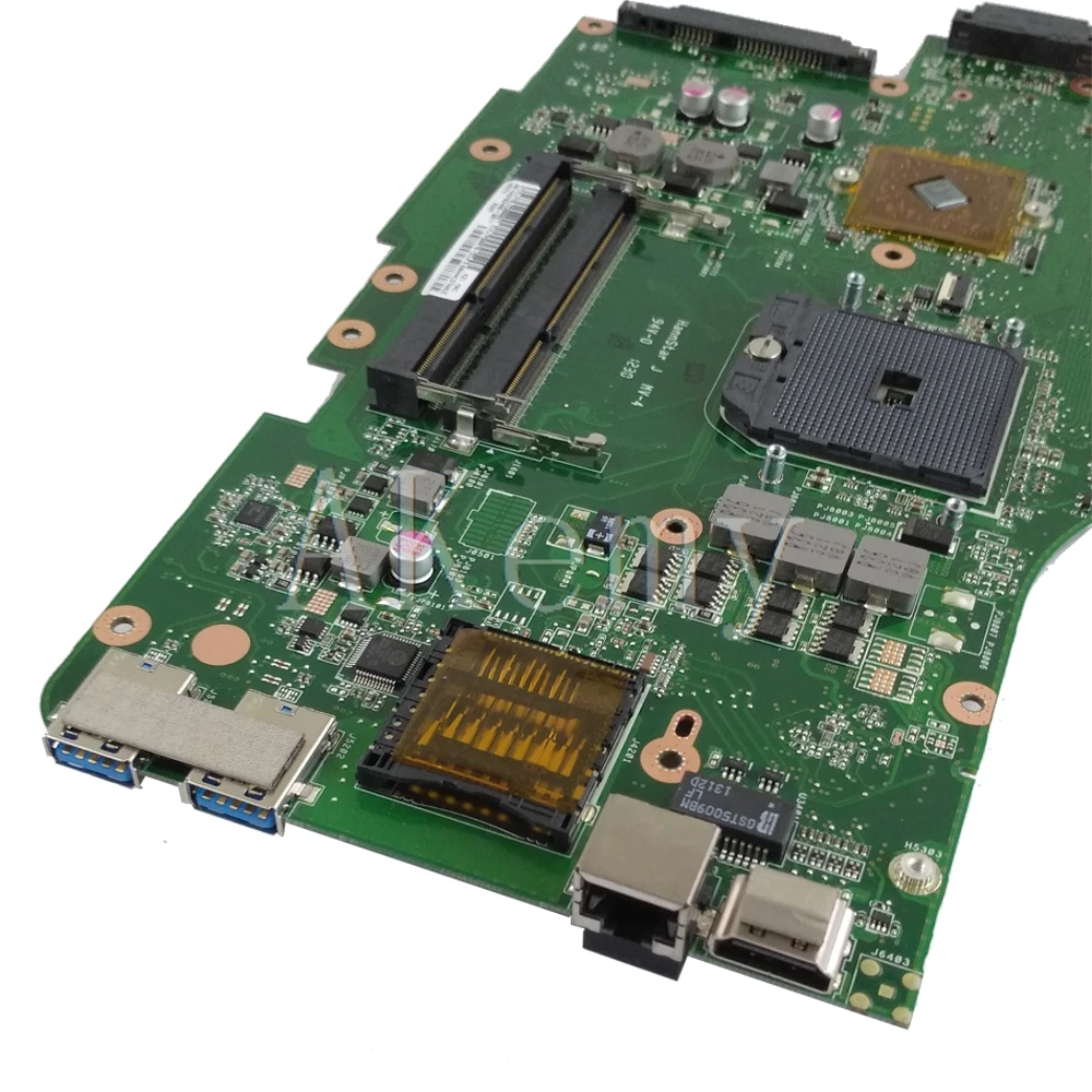 

Akemy N53TK mainboard For ASUS N53T N53TA N53TK laptop motherboard HD7670+HD6620 GPU Support A8 CPU Test work 100% original