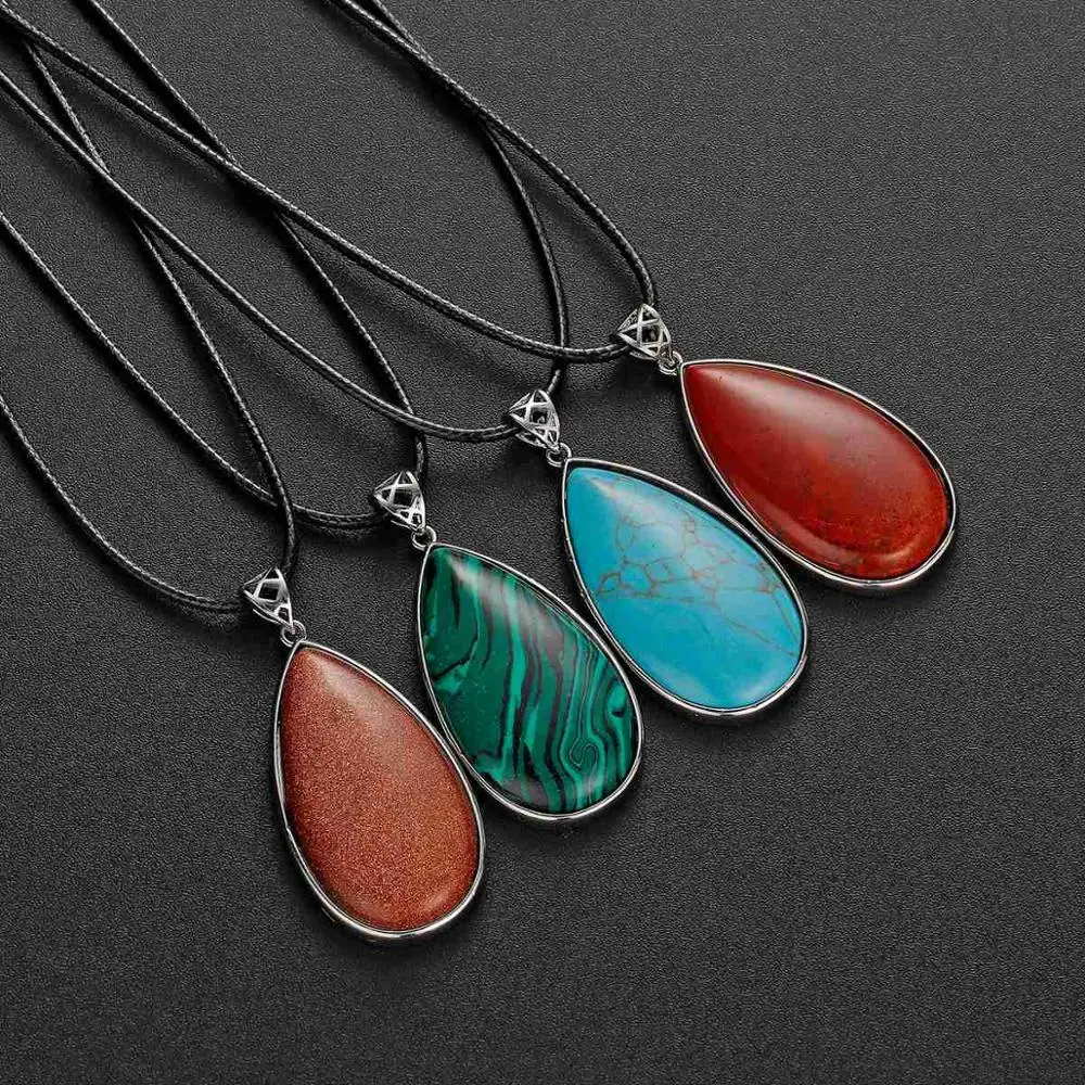 Кулон из нержавеющей стали ASHMITA кулон в виде капли воды камня для мужчин и