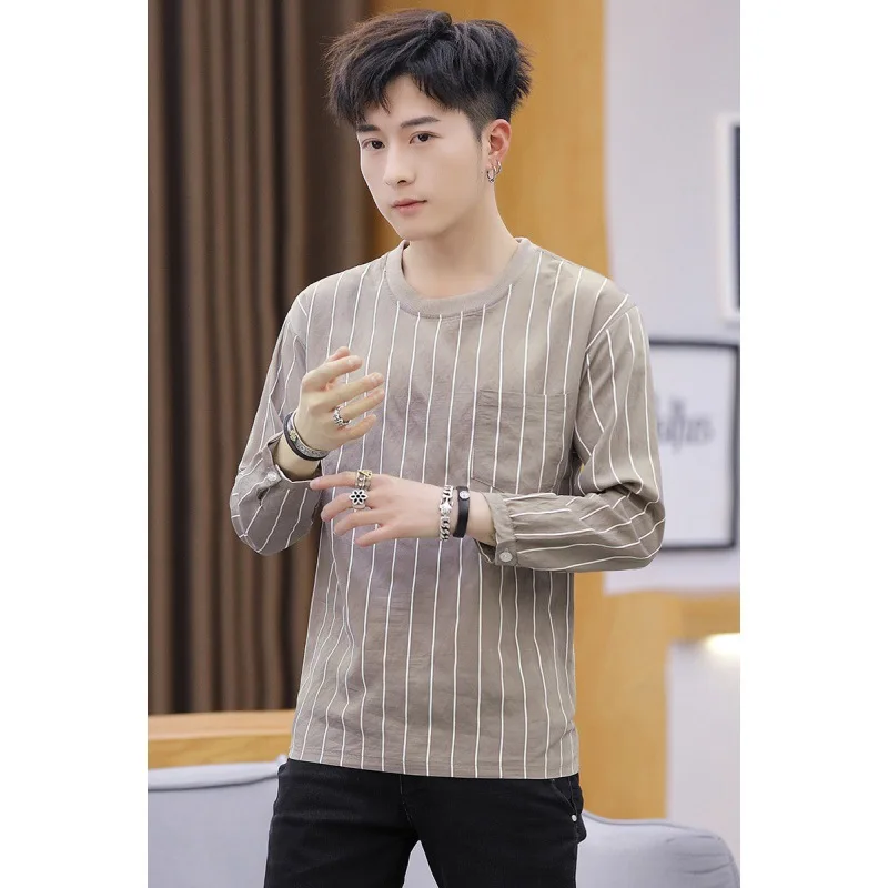 

New Time Leisure Men's Striped Long Sleeve T-shirt of 2019