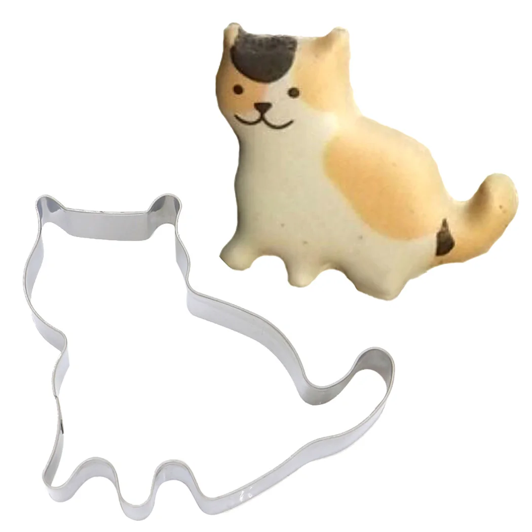 

5pcs Cookie Cutters Moulds Stainless Steel Cute Animal Cat Shape Biscuit Mold DIY Fondant Pastry Decorating Baking Kitchen Tools