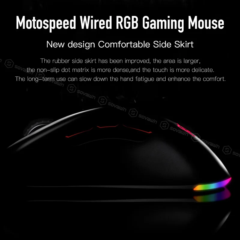 MOTOSPEED V100 игровая мышь проводная USB 3D профессиональная геймер RGB светильник Esport