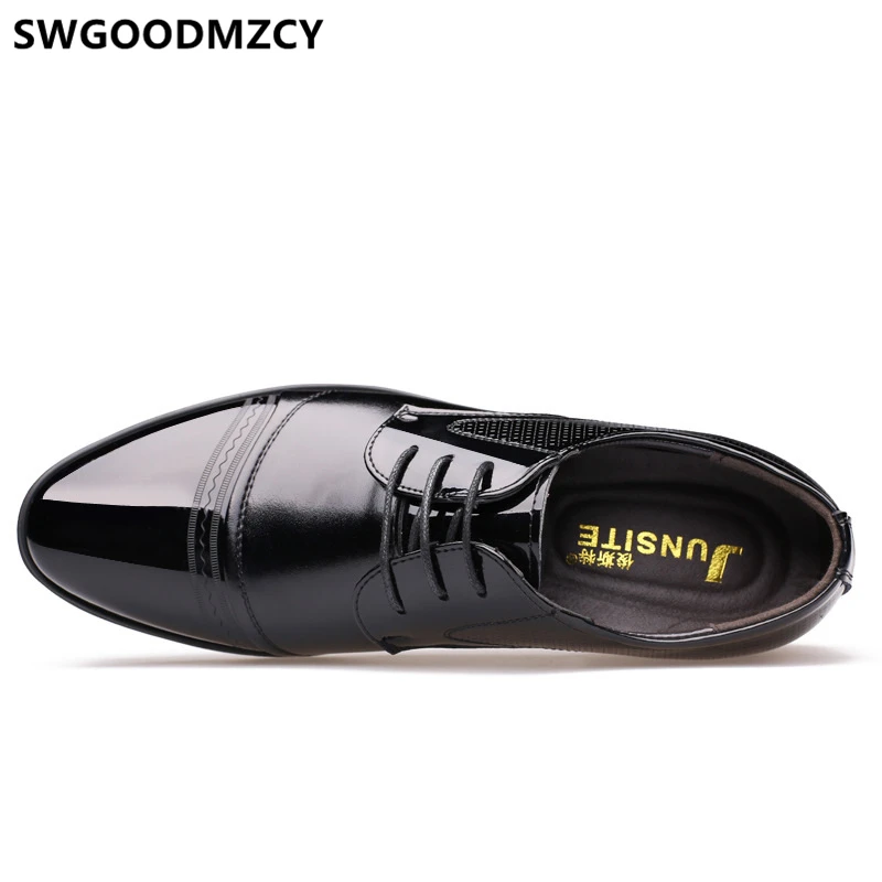 Деловая обувь для мужчин офисная кожаная итальянская формальная Мужская