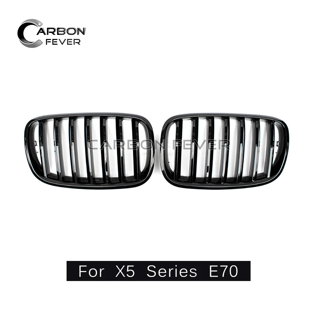 Передняя часть ABS 1 Slat Grill для BMW X5 2007 2013 X6 2008 2014 E70 E71 бампер почек Girlle внешняя