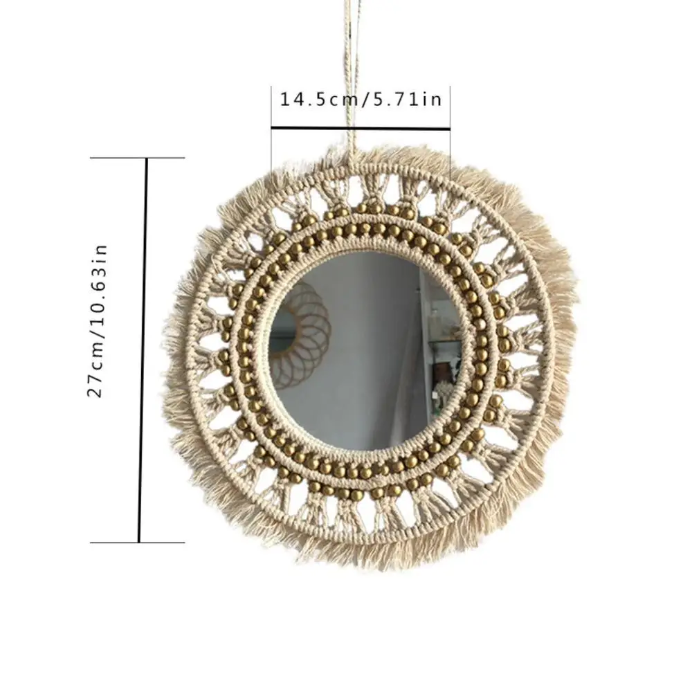 

Innovative Woven Mirror Art Decoration Wall Decor Hanging Wall Mirror Nordic Bathroom Decor on the Wall Decorative Mirrors