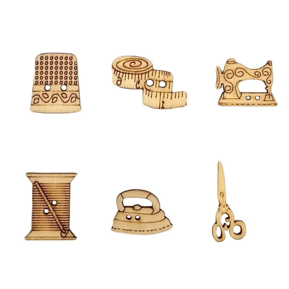 50 шт./компл. инструменты для шитья кнопки ручная работа деревянные украшения