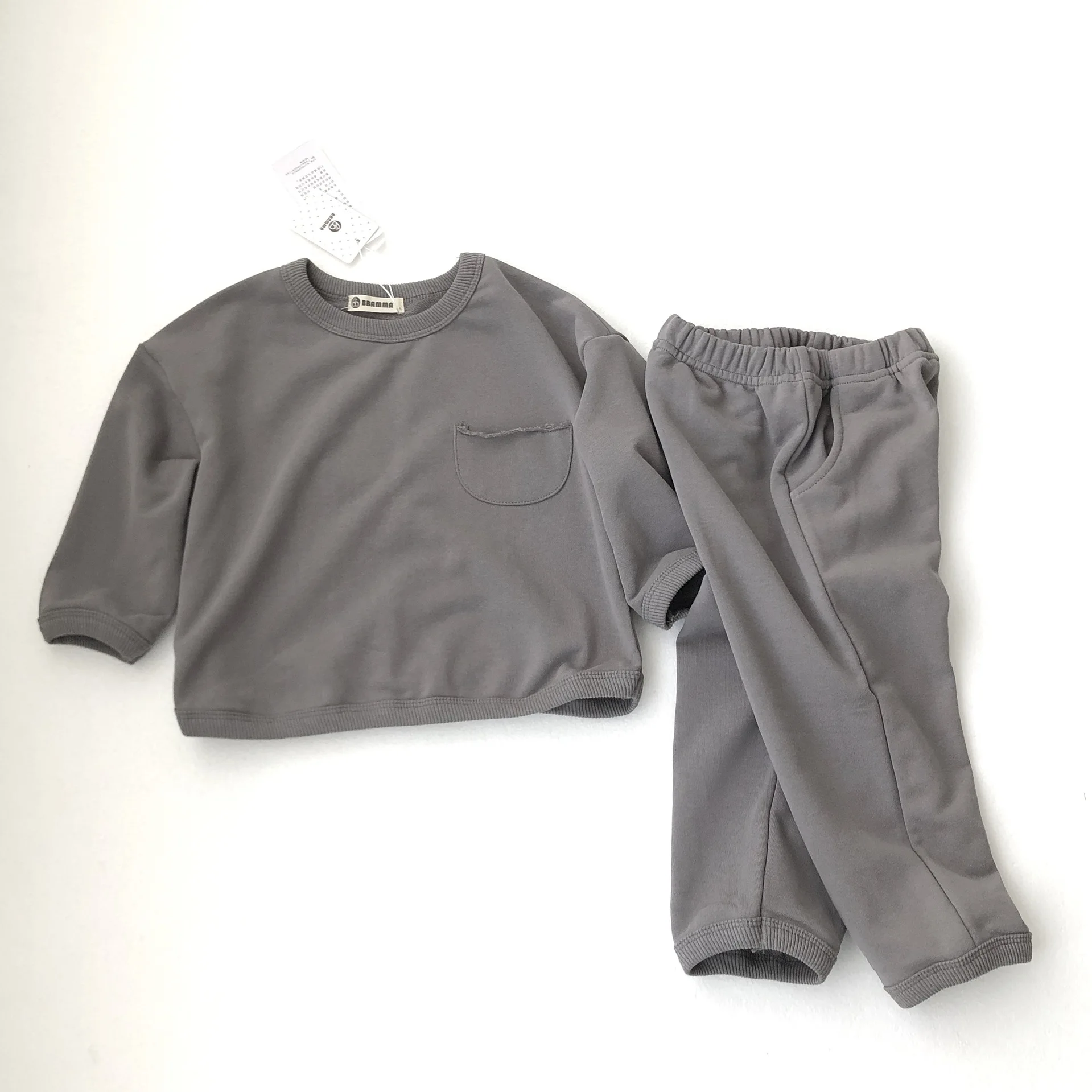 2020 Autumn New Baby Boys Girls Clothes Set Solid Color Kids Sweatshirt And Harem Pants Two Piece Suit Unisex Children Outfits | Мать и