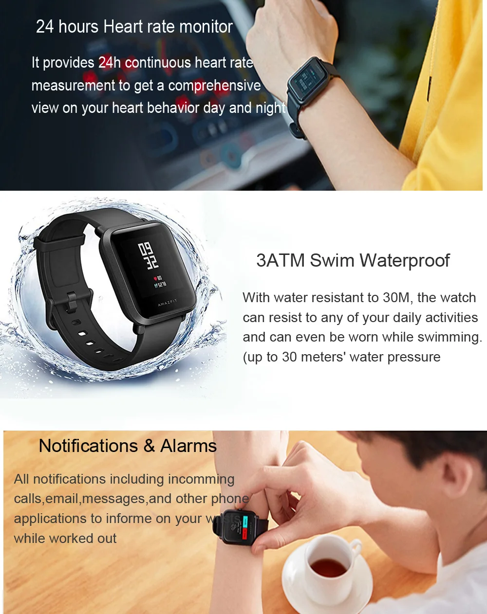 Глобальная версия Huami Amazfit Bip Lite Смарт часы легкие Смарт часы с 45 дней в режиме ожидания 3 АТМ водонепроницаемый