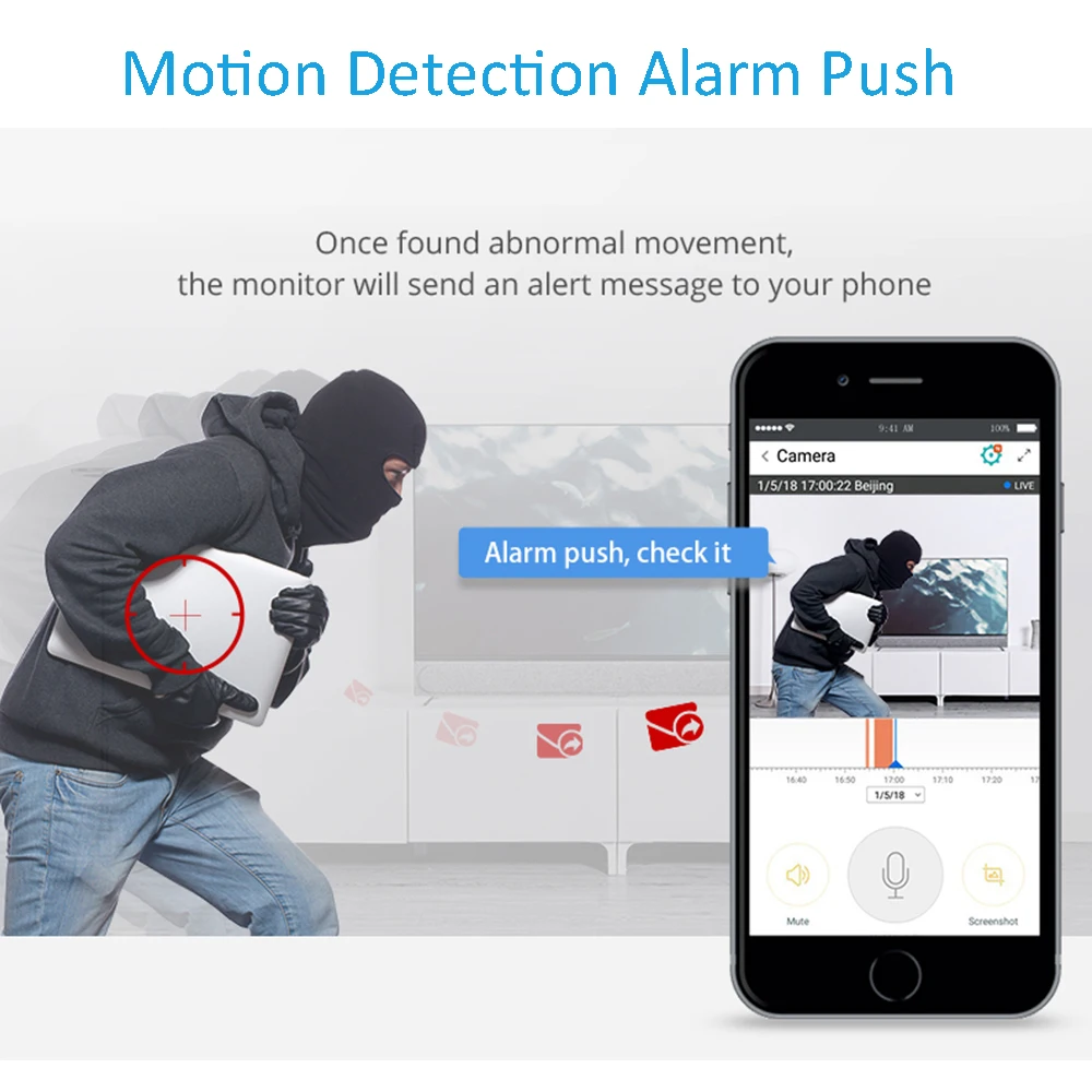 1080P облачная Беспроводная ip-камера с автоматическим отслеживанием домашняя