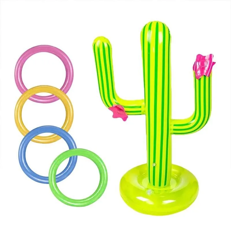 Juego de Cactus inflable de PVC para piscina, piscina flotante de agua, art&iacute;culos para fiestas festejos, Bar de hielo, viaje-1