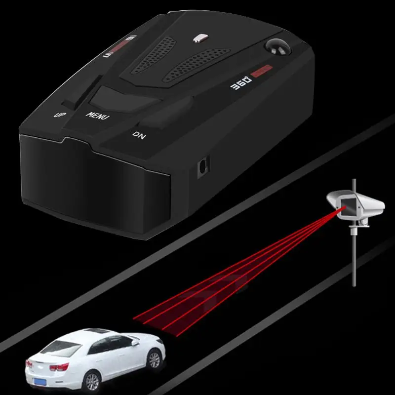 

Car Trucker Speed 360 Degrees Vehicle Radar Detector Voice Alert Warning 16 Band