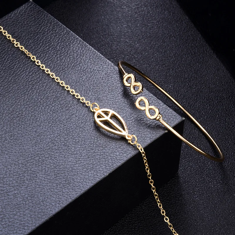 Новый браслет в стиле бохо 2 шт./компл. Простой Цифровой регулируемый с 8